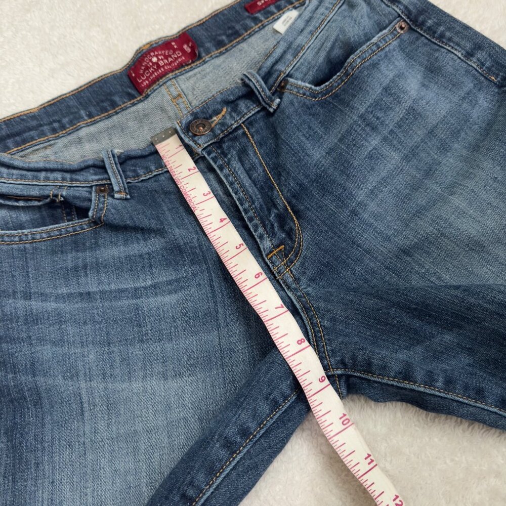 Lucky Brand Womens Handcrafted Medium Wash Straight Leg Jeans Size 6/28R premium - Picture 8 of 15